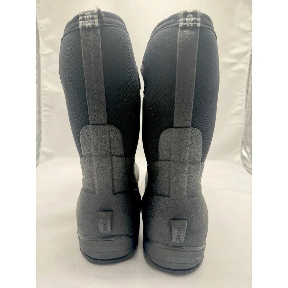 BOGS Ultra Mid Mens 10 Waterproof Insulated Pull On Winter Rain Work Boots Black